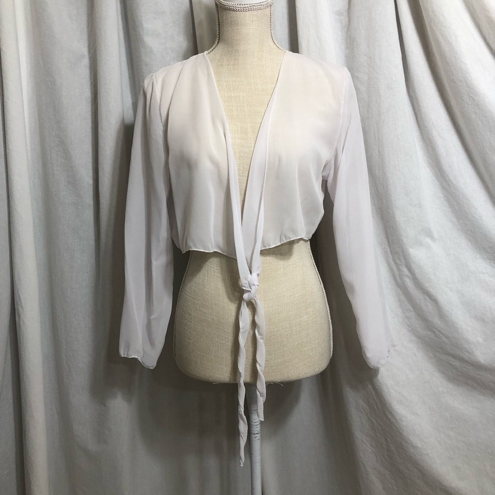 Sheer Tie Front Top